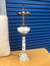 Porcelain Table Lamp Mid-20th Century With Markings