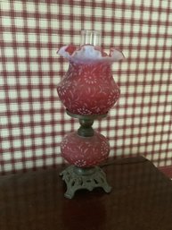 Fenton Cranberry Lamp #2
