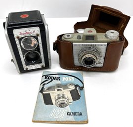 Vintage Kodak Pony 828 Camera & Vintage Kodak Duaflex II Camera