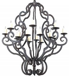 A Tremendous Durante Wrought Iron Chandelier By Arte De Mexico - 1 Of 2