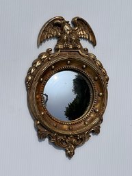 Vintage Bulls Eye Convex Federal Eagle Mirror