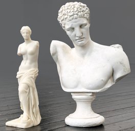 A Classical Statue And Bust