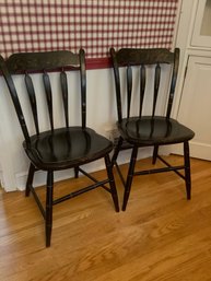 Pair Of Black Hitchcock Chairs