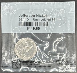 2011-D Uncirculated Jefferson Nickel In Littleton Package