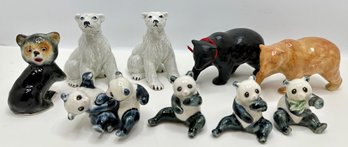 9 Vintage Porcelain Bears