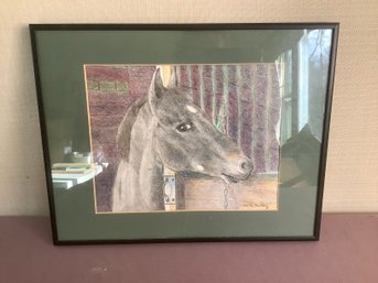 Pencil Water Color Art Of A Horse Named Sasha