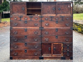 A Large, Exquisite Late Edo Choba Tansu, Or Merchants Chest