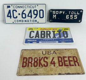 Lot Of 4 License Plates