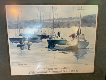 Large Framed Boat Print