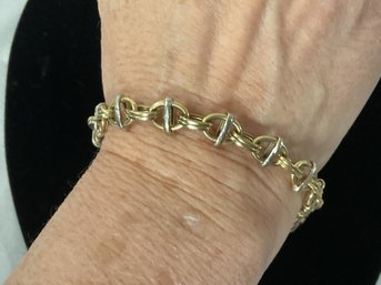 Unique 14k Yellow/white Gold Bracelet