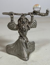 Vintage 'Spoontiques' Pewter Miniature Wizard Figurine