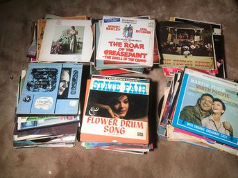 Approximately 100 Vintage Records - Show Tunes - Comedy - And Many More - Seem To Be In Good Condition !