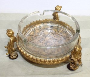 Gold Guilded Vintage Ash Tray