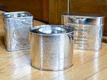 Silver Plated Tea Tins