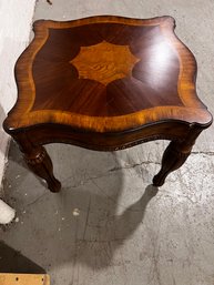 Solid Mixed Hardwoods Serpentine End Table