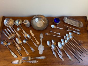 Antique And Vintage Sterling Silver 925 Collection: Over 2 Pounds Of Assorted Silver