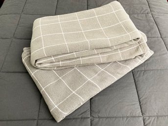 A Pair Of Modern Throw Blankets By West Elm (2 Of 2)