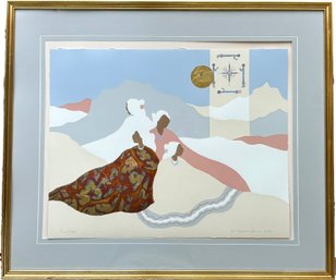 A Vintage Lithograph - Four Winds - Signed And Numbered By Jacqueline Rochester (American 1924-2010)