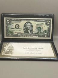 Beautiful United States Uncirculated $2 Note In Case