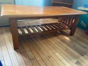 Mission Style Wood Coffee Table 47x23x17