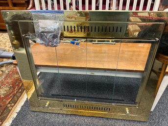 Brass & Glass Door Fireplace