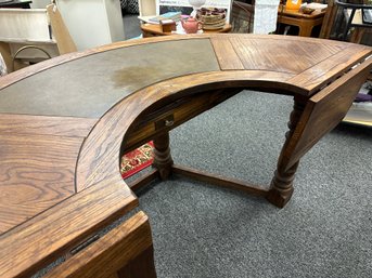 Half Moon Vintage Oak Desk/table