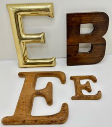 4 Vintage Decorative Letters