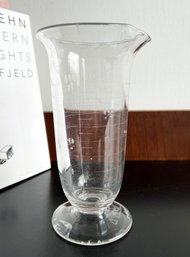 Antique 19th Century Glass Pharmacy / Medical Etched Measuring Beaker