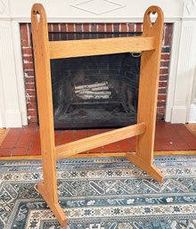 A Vintage Oak Blanket Rack