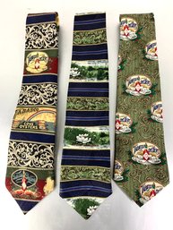 Three Men's Tabasco Silk Ties