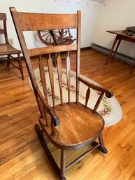 Vintage High Back Rocking Chair