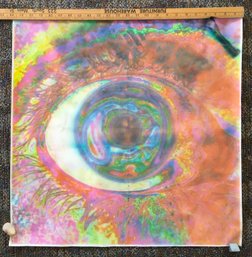 Vintage Psychedelic Eye Blacklight Hippie Art Poster