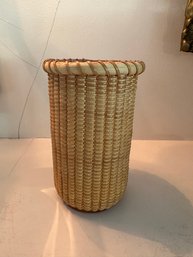 Elegant Nantucket Basket Wine Bottle Cooler R Sylvia 1998 Signed