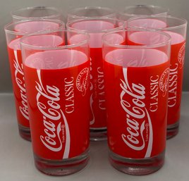 Lot Of 8 Coca Cola Glasses