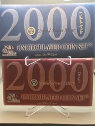 Beautiful 2000 United States Philadelphia And Denver Mint Sets