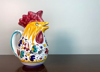 Raffaellesco Rooster Pitcher - Hand Painted Italian Ceramic