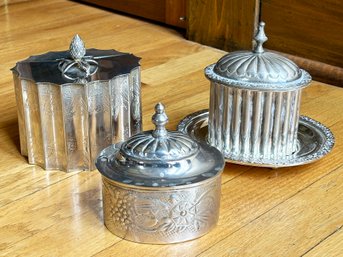 Silver Plated Brass Biscuit Boxes By Godinger