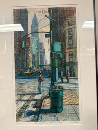 Framed Tom Matt Artist's Proof - The Chrysler From Forty Second Street - Hand Signed With Pencil TA-WA-B