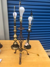 3 Vintage Table Lamps