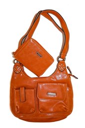 Adorable Orange Rosetti Handbag With Wallet