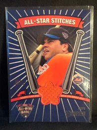 2005 Topps All Star Stitches Mike Piazza Orange Jersey Relic Card - K