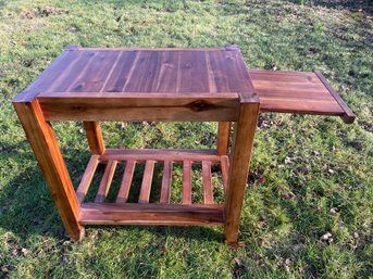 Multi Color Wood Side Table With Slide Out Tray- Lot 2