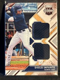 2018 Panini Elite Extra Edition Diego Infante Dual Jersey Relic Card 089/199 - K