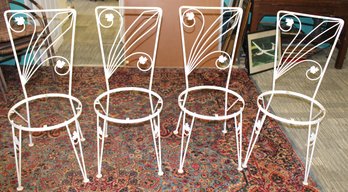 Vintage Wrought Iron Painted Chairs