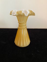 Fenton Case Glass Wheat Vase