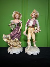 Vintage Italian Porcelain Figures 12'