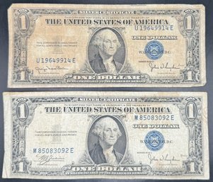 2 $1 Silver Certificates 1935-D, 1935-C