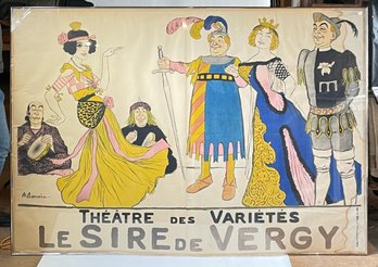 A Very Large Antique French Theatrical Poster