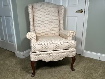 Beautiful Vintage Old Volo Galleries Wingback Rolling Arm Chair