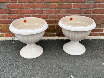 Pair Of Plastic Planters